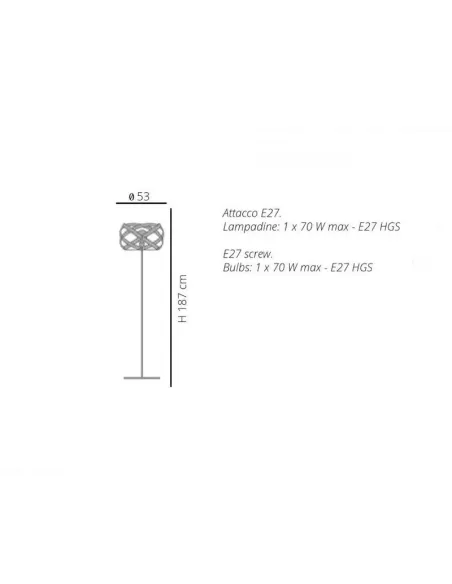 Lámpara de pie Emporium CL494 Nuclea e-flash